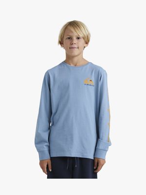 Boy's Quiksilver Blue Omni Logo Long Sleeve T-Shirt