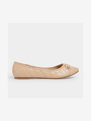 Women's Nude Quilted Pumps