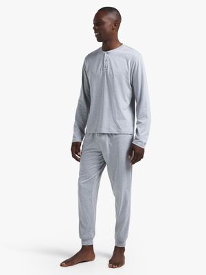 Men's Grey Melange Sleepwear Set