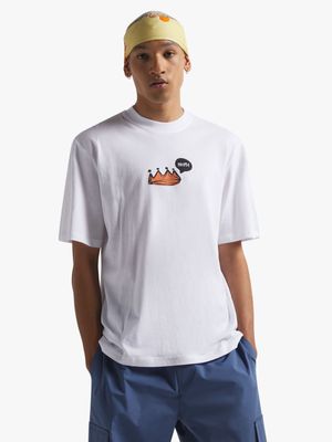 Men's White Limited Teddy Graphic Top