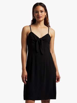 Women's Black Cut-Out Mini Dress