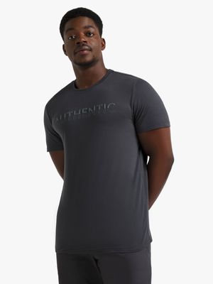 Men's Charcoal Graphic Print T-Shirt