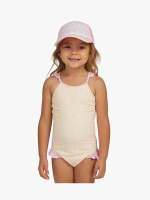 Girl's Billabong Honey Pink One-Piece Swimsuit
