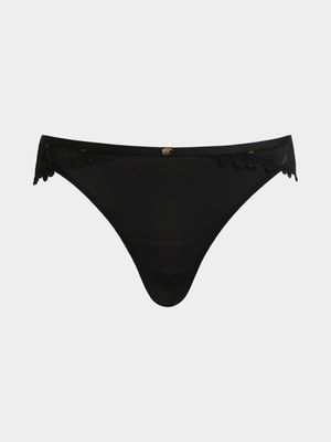 Brazilian Panty with Lace Detail