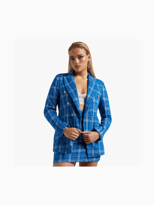 Double Breasted Boucle Blazer