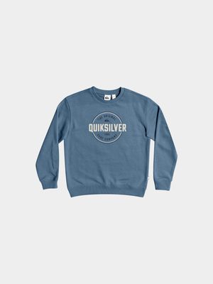 Boy's Quiksilver Blue Circle Up Crew Youth Sweater