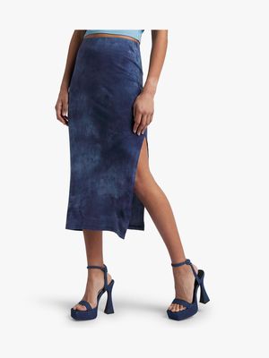 Women's Blue Co-Ord Pencil Skirt