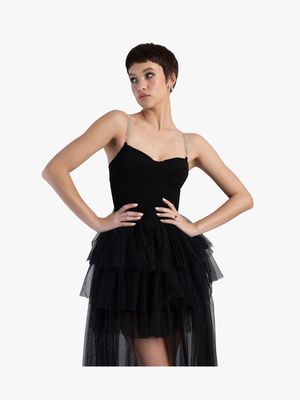 Sissy Boy Corsetted Dress with Tulle Skirt