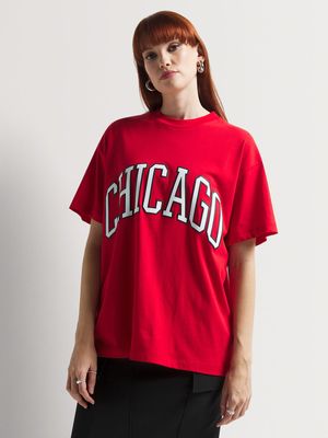 Oversized Chicago Graphic T-shirt