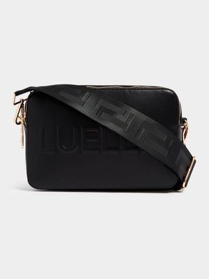 Luella Debossed Double Zip Crossbody Bag