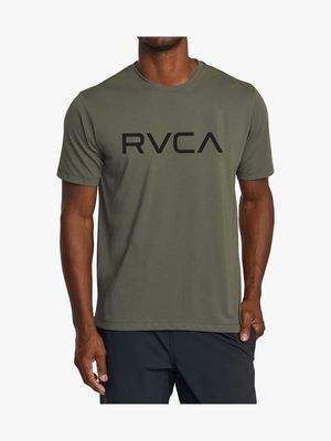 Men's Big RVCA Green Short Sleeve T-Shirt