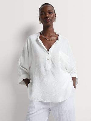 Laundered Satin Relaxed Fit Tunic