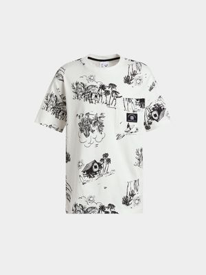 Older Boys Tropical Print Crew T-Shirt