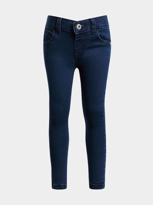 Younger Girl's Dark Blue Skinny Jeans