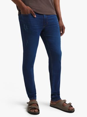 Men's Medium Wash Ripped Skinny jeans