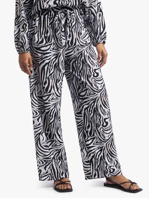 Women's Stone Animal Print Relaxed Pants