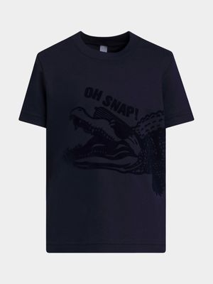 Younger Boy's Navy Graphic Print T-Shirt