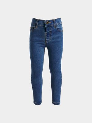 Older Girl's Mid Blue Skinny Jeans