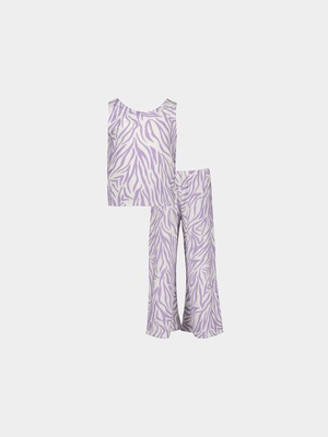 Younger Girls Knot Detail Top and Pants Set