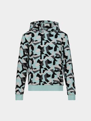 Younger Boy's Tech Camo Print Hooded Sweater