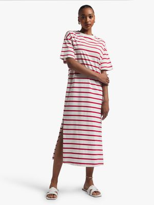 Stripe Midi T-Shirt Dress