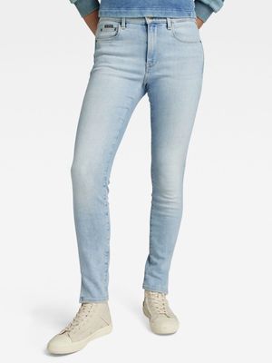 G-Star Women's 3301 Skinny Split Blue Jeans
