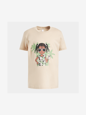 Younger Girl's Stone Graphic Print T-Shirt