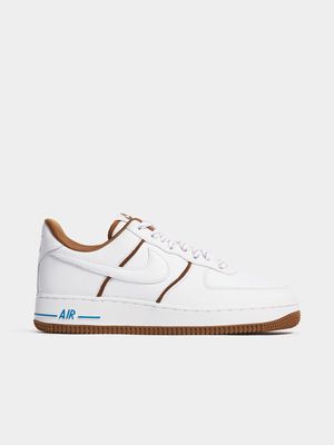 Nike Men's Air Force 1 White/Brown Sneaker