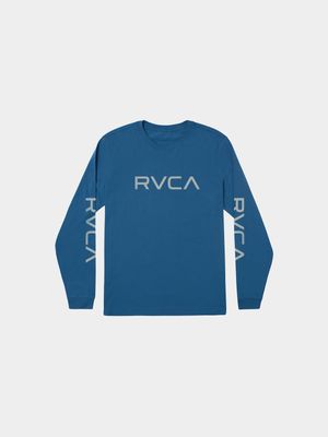 Men's Big RVCA Blue Long Sleeve T-Shirt