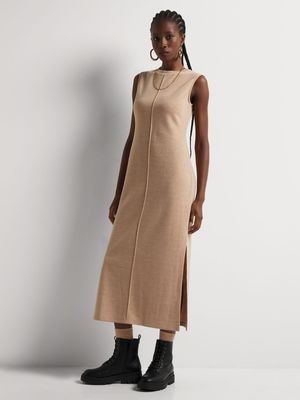 Sleeveless Knit Column Midi Dress
