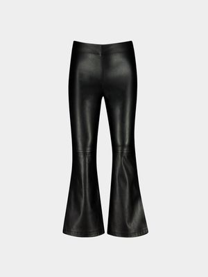 Younger Girls Flared Pleather Leggings
