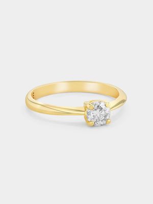 Yellow Gold 0.50ct Diamond 4-Claw Solitaire Ring