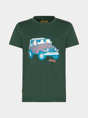 Boy's Jeep Green Car T-Shirt