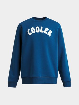 Younger Boy's Blue Graphic Print Sweat Top