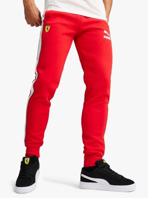 Puma Men's Scuderia Ferrari Race Iconic T7 Motorsport Rosso Red Pants