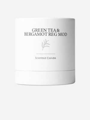 Embossed Jar Candle Green Tea & Bergamot 8cm