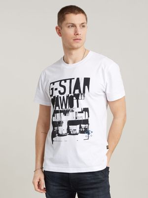 G-Star Men's Underground Graphic White T-shirt