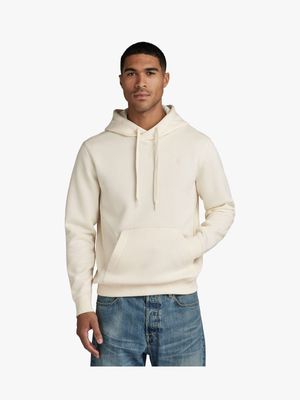 G-Star Men's Premium Core Cream Hooded Sweater