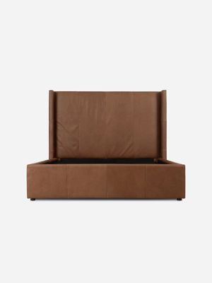 Bethany Bed Leather Codiac Taupe