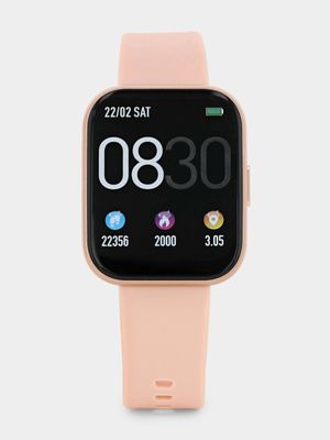 Tempo Pulse 8.0 Rose Plated Tan Silicone Smart Watch
