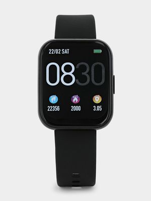 Tempo Pulse 8.0 Black Plated Black Silicone Smart Watch