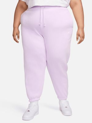 Nike Women's Phoenix Fleece High-Waisted Oversized Violet Track Pants (Plus Size)
