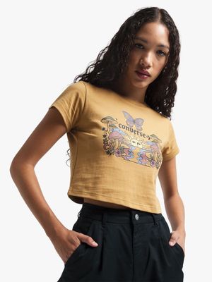 Converse Women's Blooming Skate Tan T-shirt