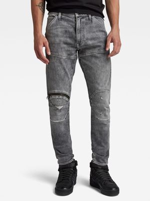 G-Star Men's 5620 3D Zip Knee Skinny Grey Jeans