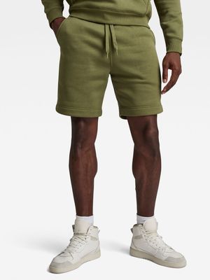 G-Star Men's Premium Core Green Sweat Shorts