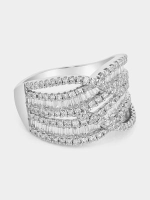 White Gold 1.3ct Lab Grown Diamond Infinity Wrap Ring