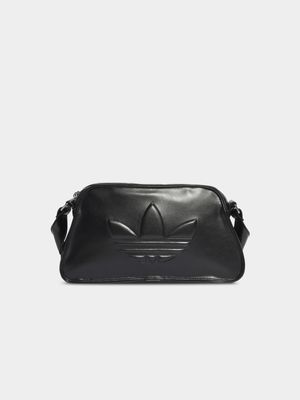 adidas Originals Unisex Embossed Trefoil Black Shoulder Bag