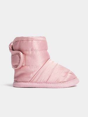 Jet Infant Girls Blush Snow Boot Slippers