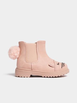 Jet Younger Girls Pink Chelsea Boot