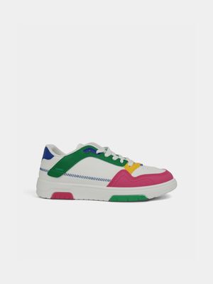 Womens TomTom Casual Low Cut White/Multicolour Sneaker
